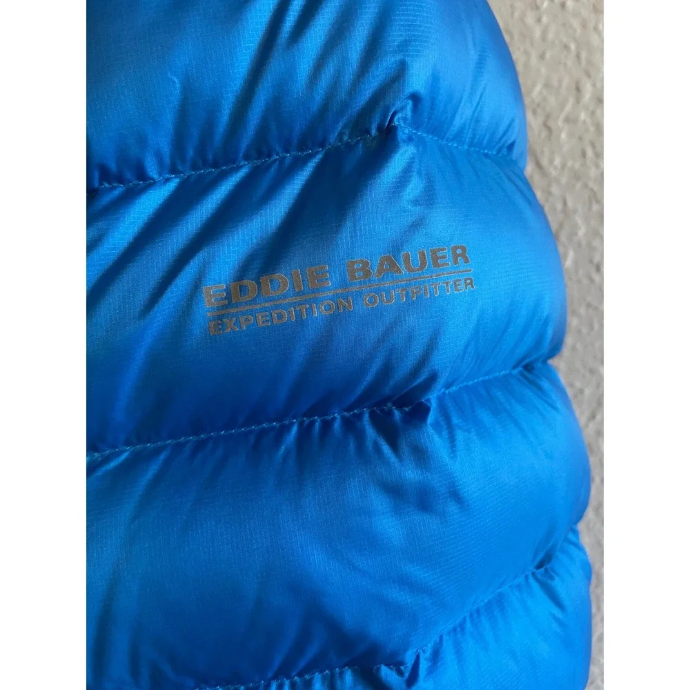 Eddie Bauer First Ascent Men Large Tall Blue 800 Fill Down Puffer Jacket EB800